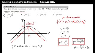 Zad 10 Funkcja kwadratowa Monotoniczność funkcji [upl. by Ahsan]