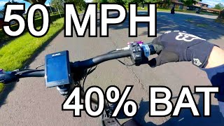 50 MPH At Only 40 Battery on my E Scooter [upl. by Aicilev655]