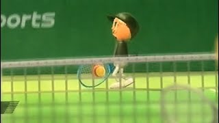 Wii Sports Tennis  Effective Underarm Serve on Match Point [upl. by Aisena]