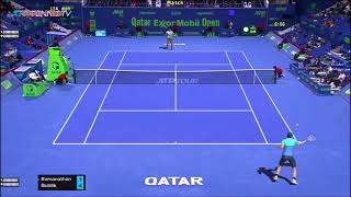 Ramkumar Ramanathan vs Alexander Bublik ATP Doha 2021 highlights [upl. by Cristin453]