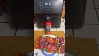 Air fryer steak kebabs🔥airfryer steak dinner [upl. by Dora716]