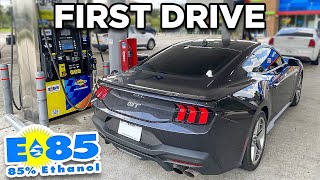 FIRST TIME PUMPING E85 INTO MY 2024 MUSTANG GT POV DRIVE [upl. by Tomkin]