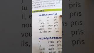 Le verbe prendre au passé composé maroc apprendrefrancais languefrancaiseconjugaison [upl. by Elisabeth]