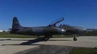 Lockheed T33 Shooting Star Startup [upl. by Secrest]