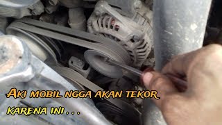 Cara test Alternator pengisian akibattery mobil [upl. by Annayd]