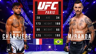 MORGAN CHARRIERE vs GABRIEL MIRANDA FULL FIGHT UFC PARIS [upl. by Yrellav]