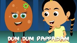 Dum Dum Pappadam  ഡും ഡും പപ്പടും  Popular Malayalam Rhymes Animation  Malayalam Kutti Paatugal [upl. by Schweiker]