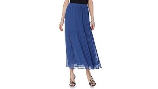 Timeless by Naeem Khan Pleated Maxi Skirt [upl. by Thanh]