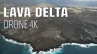 La Palma Lava delta Spains newest land in the ocean 4K Drone Air 2S 301021 [upl. by Tommi]