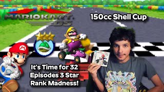 Mario Kart DS 3 Star All Cup Playthrough 21  150cc Shell Cup Ft Wario [upl. by Wennerholn]