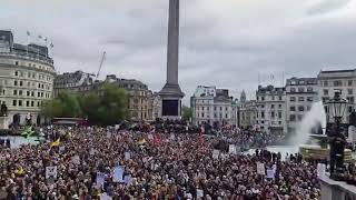 Best anti Lockdown Protest 99 Song sung in Trafalgar square London [upl. by Harlene652]