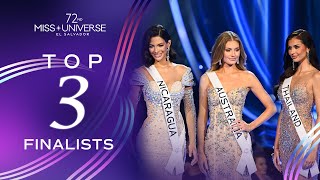 72nd MISS UNIVERSE  Top 3  Miss Universe [upl. by Atnwahs]