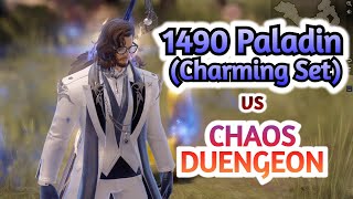 Lost Ark 1490 Paladin Chaos Dungeons run Charming Set [upl. by Adnohsirk917]