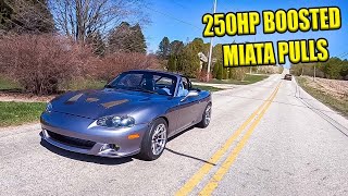 STRAIGHT PIPED 250HP MAZDASPEED MIATA PULLS [upl. by Emlin]