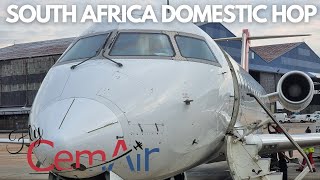 South Africas Regional Airline ✈️ CemAir CRJ200 ✈️ Cape Town to Johannesburg Trip Report [upl. by Armanda]