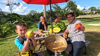 COCINANDO un rico SANCOCHO con ARROZ blanco en un hermoso CAMPO de jarabacoa RD [upl. by Hourigan799]