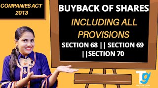 BUYBACK OF SHARES INCLUDING ALL PROVISIONS  COMPANIES ACT 2013  THEORY GURU [upl. by Waylon]