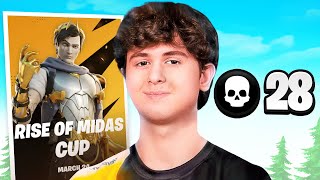 Bugha 28 KILLS Rise of Midas Cup 🏆 [upl. by Ydnil268]