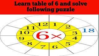 learn 6s table [upl. by Jayne]