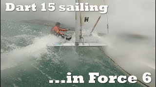 Dart 15 racing in very strong winds Shanklin Sailing Club Isle of Wight [upl. by Ibloc]