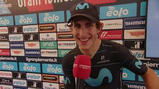 Iván García Cortina  Interview at the finish  Gran Piemonte 2022 [upl. by Ellicul191]