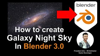 How to create Galaxy Night Sky  Blender 30 Tutorial [upl. by Alesram]