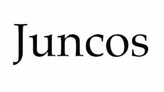 How to Pronounce Juncos [upl. by Gorga]