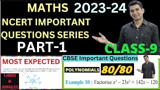 CLASS 9  MATHS NCERT IMPORTANT QUESTION SERIES  PART1 maths mathsclass9 [upl. by Gittle]