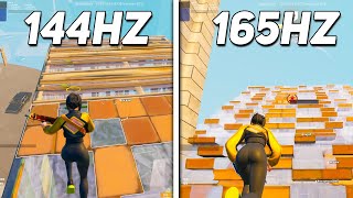 144hz vs 165hz Fortnite [upl. by Aihn549]