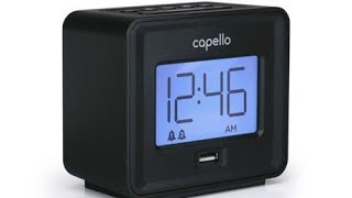 ⏰🕧📱ReviewCapello Alarm Clock with USB PortBlackModel CA10 [upl. by Assilen]