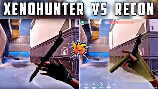 XENOHUNTER KNIFE VS RECON BALISONG COMPARISON  WHAT IS THE BEST MILITARY KNIFE SKIN IN VALORANT [upl. by Suinotna864]