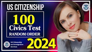 2024 EASY Answer USCIS Official 100 Civics Questions amp Answers for US Citizenship Interviewuscis [upl. by Wayland]