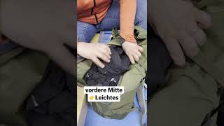 tutorial 👉Rucksack richtig packen backpacking decathlon decathlondeutschland shorts [upl. by Nbi]