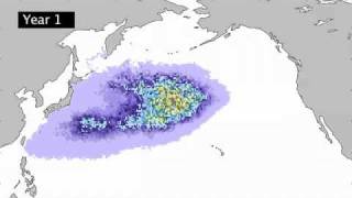 Japan Tsunami debris tracked across Pacific Ocean [upl. by Nolyd651]