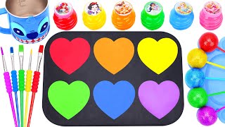 Satisfying Video Rainbow Mixing All Lollipop amp Color SLIME From Rainbow Glitter Candy amp Cutting ASMR [upl. by Stelle]