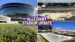 ITS GETTING CLOSER Allegiant Stadium Update Hybrid Bermuda GrassField PreparationsInterior Work [upl. by Eisej]