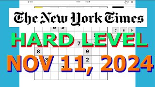 Combination is A Decision Sudoku Solution New York Times  Hard Level November 11 2024 [upl. by Sosna659]