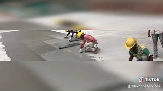 Cementitious Waterproofing Application [upl. by Annotahs]