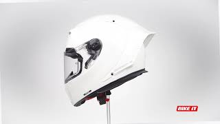 Airoh GP550S Full Face Helmet Gloss White  360 spin [upl. by Analaj]