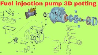 How to stanadyne fuel pump 3D petting  fuel injection pump Perkins 3D petting [upl. by Garibald]