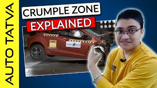 Crumple Zone In Cars Explained  Less Damage Means More Safety   Auto Tatva [upl. by Ribal]