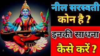 नील सरस्वती कौन है इनकी साधना कैसे होती है कौन कर सकता हैNeel Saraswati sadhana [upl. by Gersham]