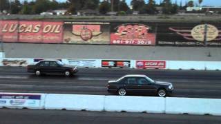 Mercedes Benz 300e Vs 500e Auto Club Dragway 71611 [upl. by Mohr]