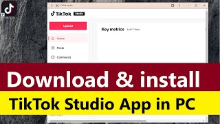 Tiktok download pc windows 7  How to download tiktok studio on PC  How to install tiktok on PC [upl. by Stubstad]