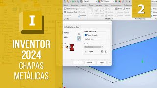 Comando Face  Inventor 2024 Chapas Metálicas [upl. by Carver]