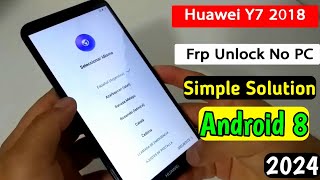 Y7 Prime 2018 Frp bypassHuawei LDN L21 y7 prime 2018 frp unlock [upl. by Shulman210]