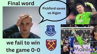 Final word West Ham 00 Everton The Football Dyche as Everton playing is poor [upl. by Atile474]