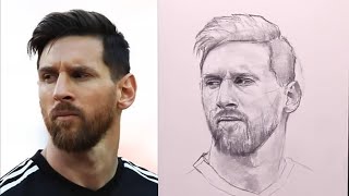 Easy and simple Loomis method Drawing  Lionel Messi Step by Step Drawing lionelmessi drawing [upl. by Xeno]