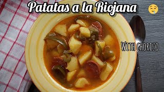 Patatas a la riojana  riojana potatoes with chorizo  Spanish recipes with Sofia [upl. by Kassia]