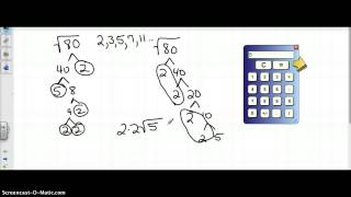 Simplifying Square Roots Using Prime Factorization [upl. by Samuele]